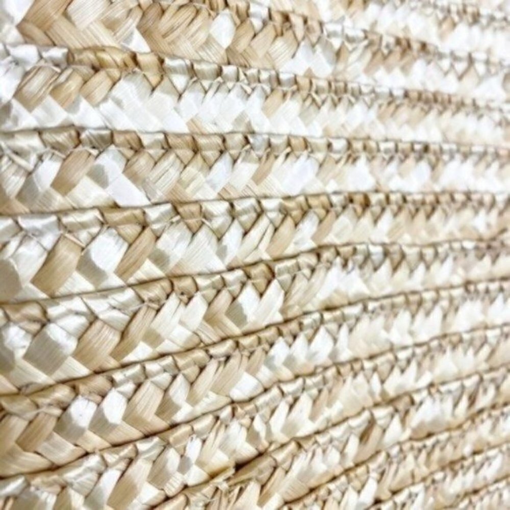 Laura Geller Beauty Lined straw tote beauty bag 11” X 15”  Woven Wheat Straw - Picture 6 of 8